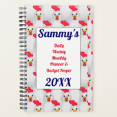 Witte kippen / hanen Budget Planner (Voorkant)