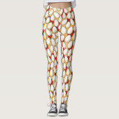 Witte kippeneieren boven rood en bruin Boerderij l Leggings (Voorkant)