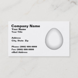 Witte kippeneieren visitekaartje