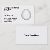 Witte kippeneieren visitekaartje (Voorkant / Achterkant)