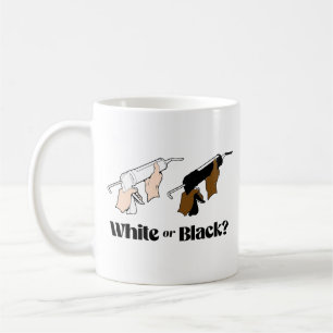 Witte kit of zwarte kit koffiemok
