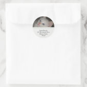 Witte kitten Adresetiketten Ronde Sticker (Tas)