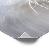 Witte kitten en vlinder poster (Hoek)