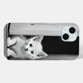 Witte kitten in deuropening Case-Mate iPhone case (Achterkant (horizontaal))