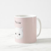 Witte Kitten Kat Kijk Meeuw Koffiemok (Voorkant rechts)