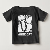 Witte Kitten Silhouetten - Schattige Feline Design (Voorkant)