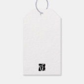 Witte Kitten Silhouetten - Schattige Feline Design Cadeaulabel (Achterkant)