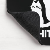 Witte Kitten Silhouetten - Schattige Feline Design Muismat (Hoek)