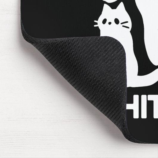 Witte Kitten Silhouetten - Schattige Feline Design Muismat (Hoek)