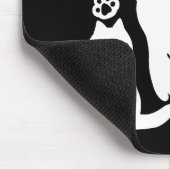 Witte Kitten Silhouetten - Schattige Feline Design Muismat (Hoek)