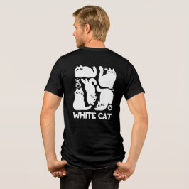 Witte Kitten Silhouetten - Schattige Feline Design Tri-Blend Shirt