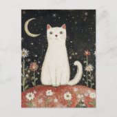 Witte Kitty en de Maan Briefkaart (Voorkant)
