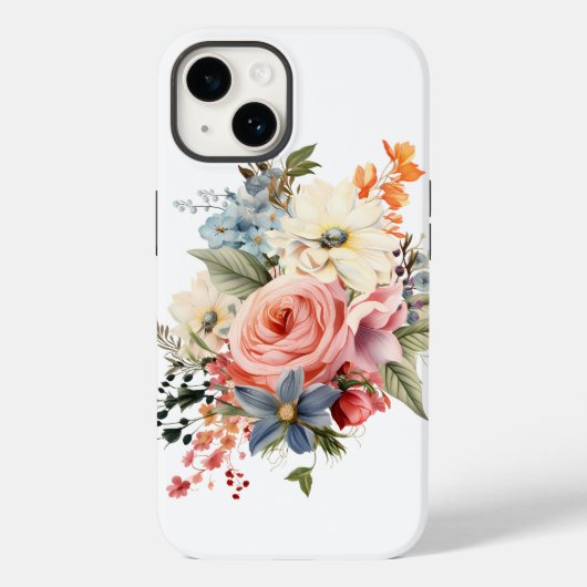 Witte klantentelefoon met rozenhendel Case-Mate iPhone case (Achterkant)
