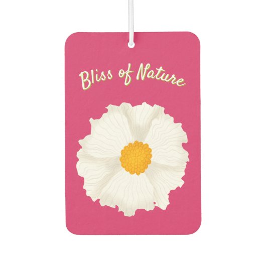 Witte klaproos bloem luchtverfrisser (Voorkant)