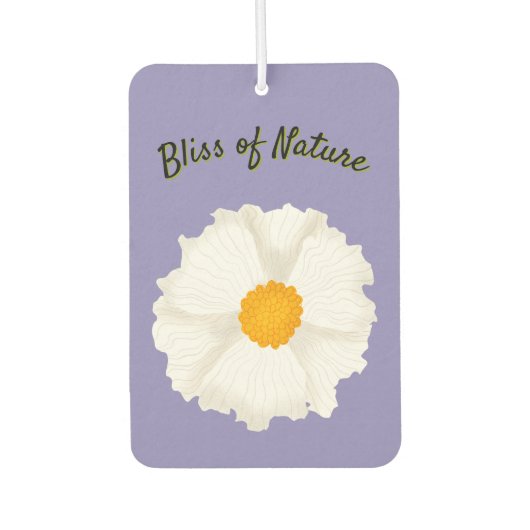 Witte klaproos bloem luchtverfrisser (Voorkant)
