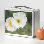 Witte Klaproos Close-up Bloem Lunchbox  (In situ)