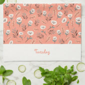 Witte klaprozen Douane Weekday Handdoek (Gevouwen)