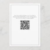 Witte Klaprozen Elegante Bloemige Trouwreceptie Informatiekaartje (Achterkant)