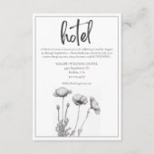 Witte klaprozen Floral Elegant Wedding Hotel Informatiekaartje (Voorkant)