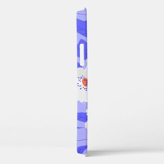 Witte klaprozen: handgetekende Paarse naadloos Case-Mate iPhone Case (Achterkant / Rechts)