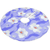 Witte klaprozen: handgetekende Paarse naadloos Kerstboom Rok (Gekanteld)