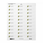 Witte Klaprozen Vintage Bloemen Adreslabels Etiket (Full Sheet)