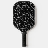 Witte Klarinetten Muzieknoten Pickleball Paddle (Voorkant)