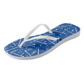 Witte Klarinetten Muzieknoten Teenslippers (Schuin)