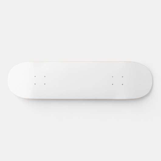 Witte klassieke effen en eenvoudige effen kleur persoonlijk skateboard (Horizontaal)