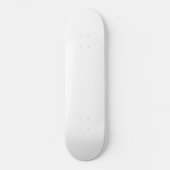 Witte klassieke effen en eenvoudige effen kleur persoonlijk skateboard (Voorkant)