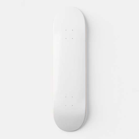 Witte klassieke effen en eenvoudige effen kleur persoonlijk skateboard (Voorkant)