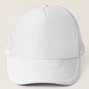 Witte klassieke effen en eenvoudige effen kleur trucker pet