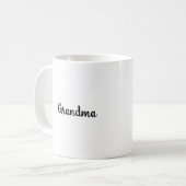 Witte Klassieke Oma Script Mok (Voorkant links)