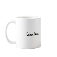 Witte Klassieke Oma Script Mok