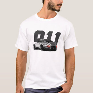 Witte Klassieke Retro Duitse Sportwagen Singer 911 T-shirt