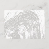 Witte klassieke rustieke houtnerf winter bruiloft informatiekaartje (Achterkant)