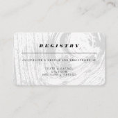 Witte klassieke rustieke Woodgrain bruiloft regist Informatiekaartje (Voorkant)