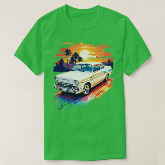 Witte klassieker Chevy T-shirt (Design voorkant)