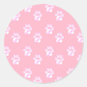 Witte klauwen ronde sticker (Voorkant)