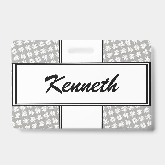 Witte Klaverlint door Kenneth Yoncich Badge (Voorzijde)