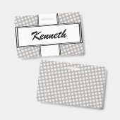Witte Klaverlint door Kenneth Yoncich Badge (Voor- en achterkant)