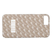 Witte kleine bloemen op kraftpapier rustiek bloemi Case-Mate iPhone case (Achterkant (Horizontaal))