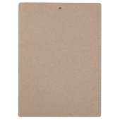 Witte kleine bloemen patroon en monogram bijtend klembord (Achterkant)