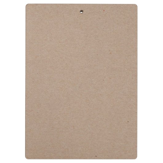 Witte kleine bloemen patroon en monogram bijtend klembord (Achterkant)