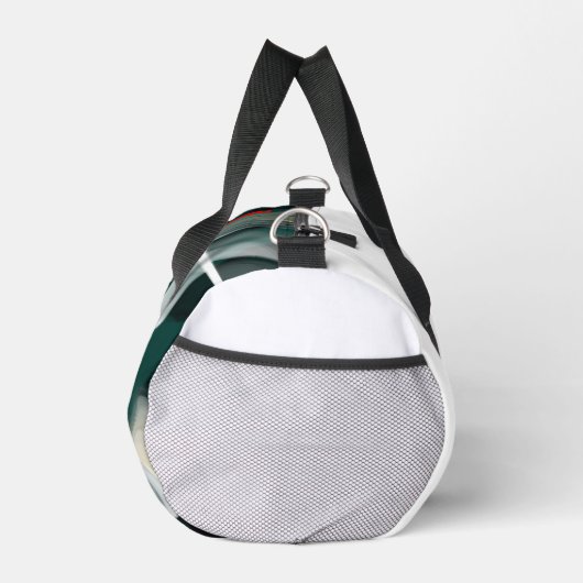 Witte Kleine Duffel Bag Trend Abstract Groen Goud Plunjezak (Rechts)