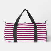 Witte Kleine Duffel Tas met Wine Line Art (Voorkant)