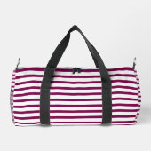 Witte Kleine Duffel Tas met Wine Line Art (Achterkant)