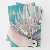 Witte kleine duif met vleugels inpakpapier vel (In situ)