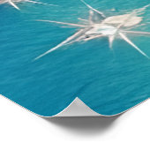 Witte kleine duif met vleugels poster (Hoek)