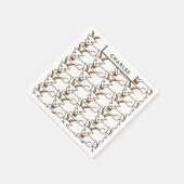 Witte kleine geit gepersonaliseerd servet (Hoek)